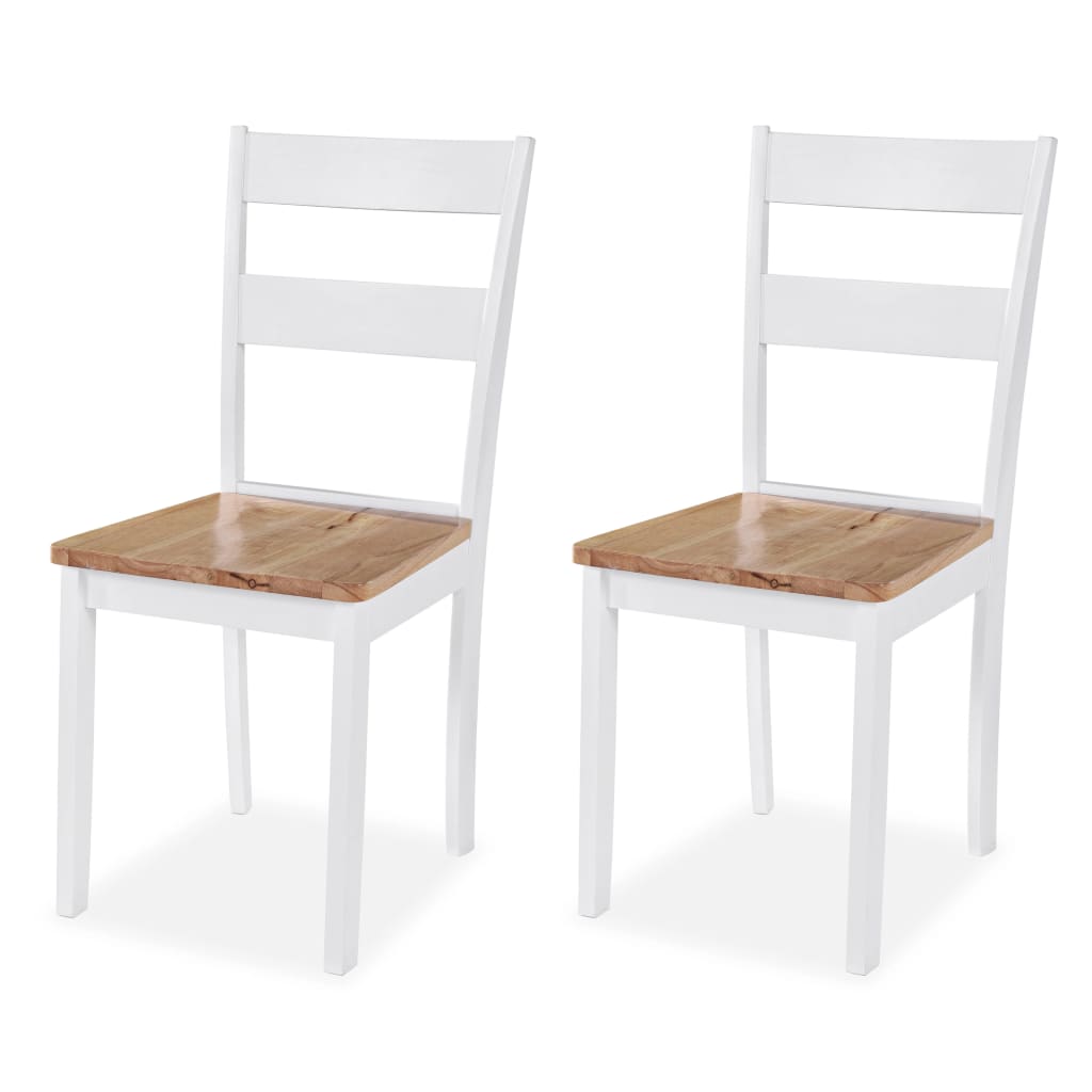Dining Set 3 Pieces MDF and Rubberwood White - Newstart Furniture