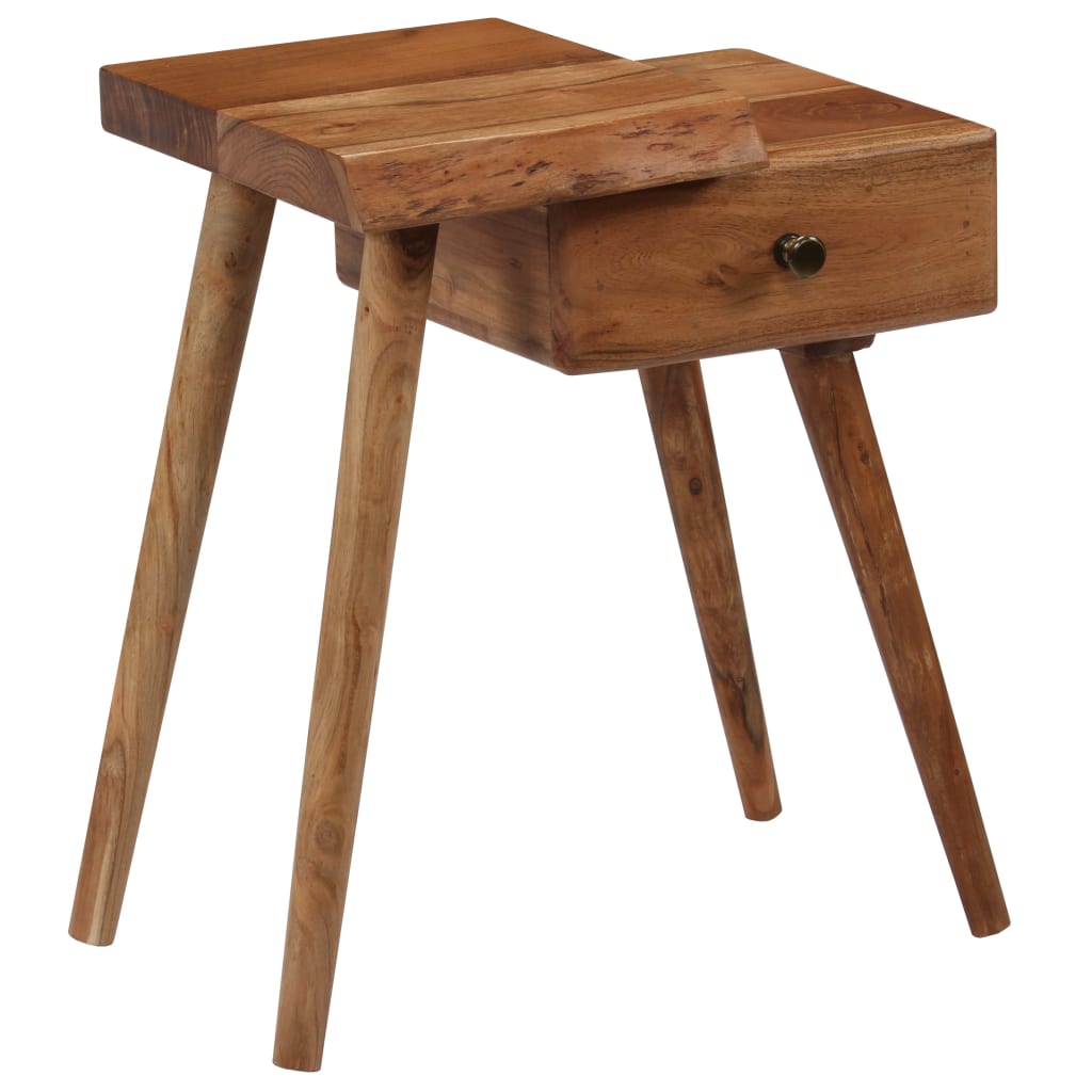 Bedside Table Solid Acacia Wood 45x32x55 cm - Newstart Furniture