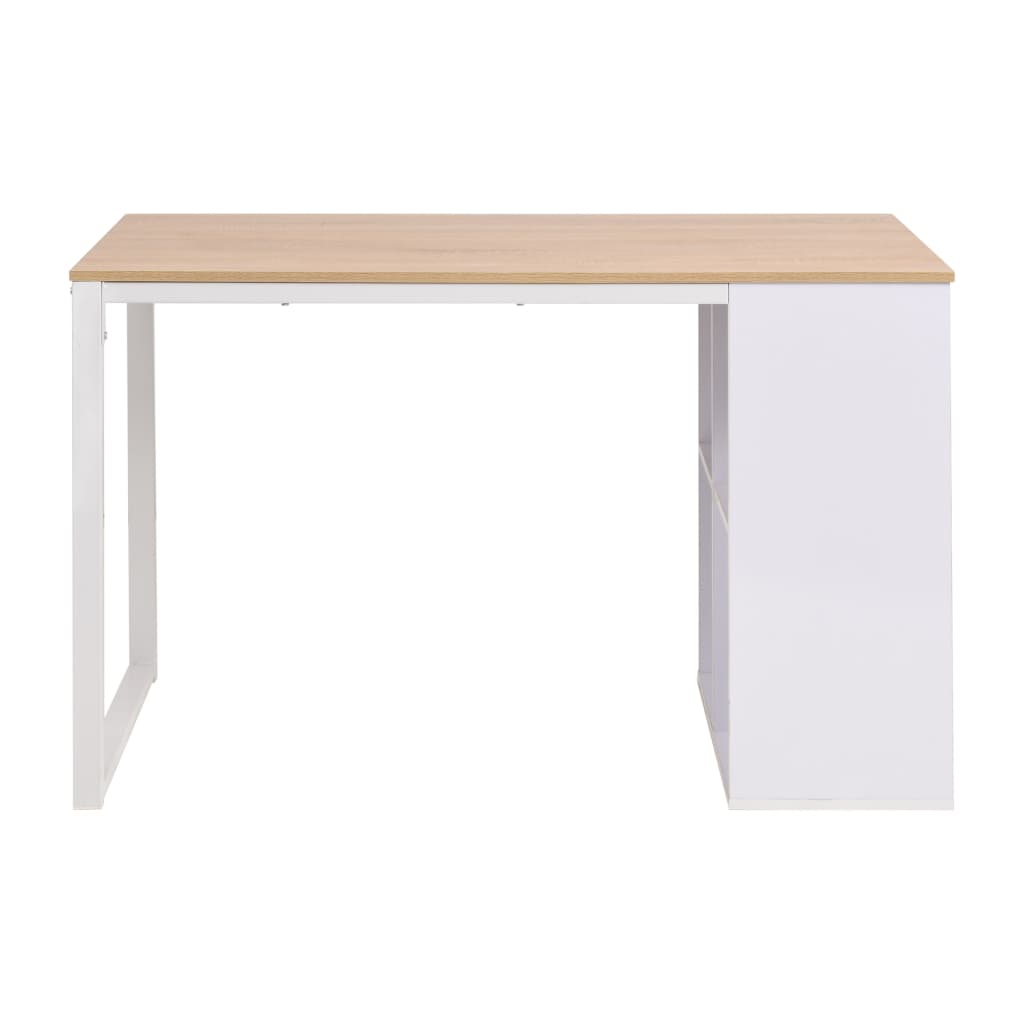 Writing Desk 120x60x75 cm Oak and White - Newstart Furniture