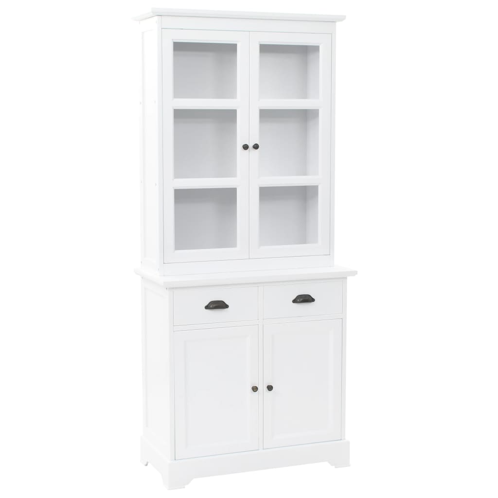Welsh Dresser with 4 Doors MDF and Pinewood 80x40x180 cm - Newstart Furniture