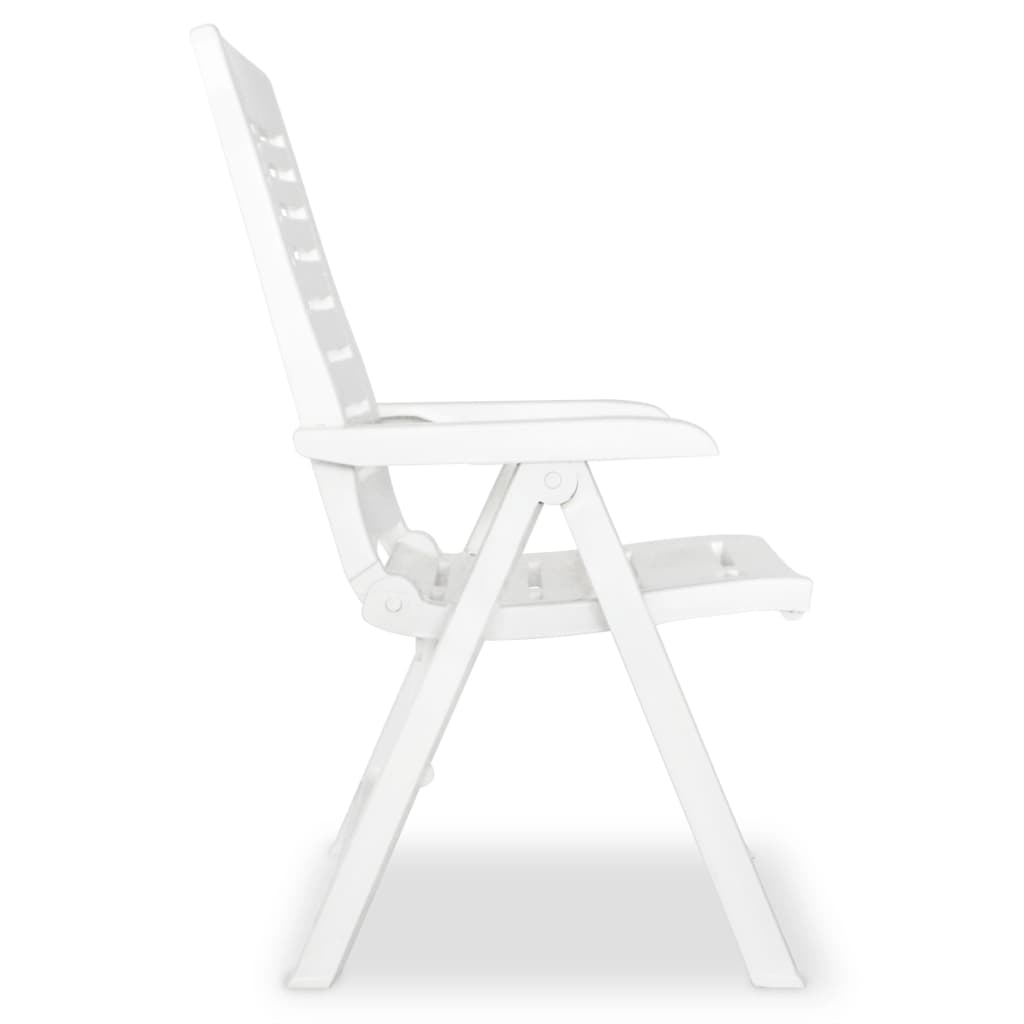 9 Piece Outdoor Dining Set Plastic White - Newstart Furniture
