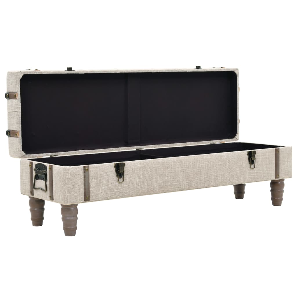 Storage Bench Solid Wood and Steel 111x34x37 cm - Newstart Furniture