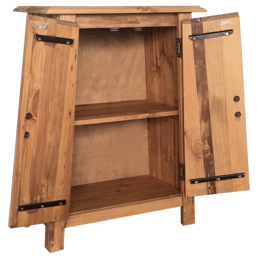 Bathroom Side Cabinet Solid Pinewood 59x32x80 cm - Newstart Furniture