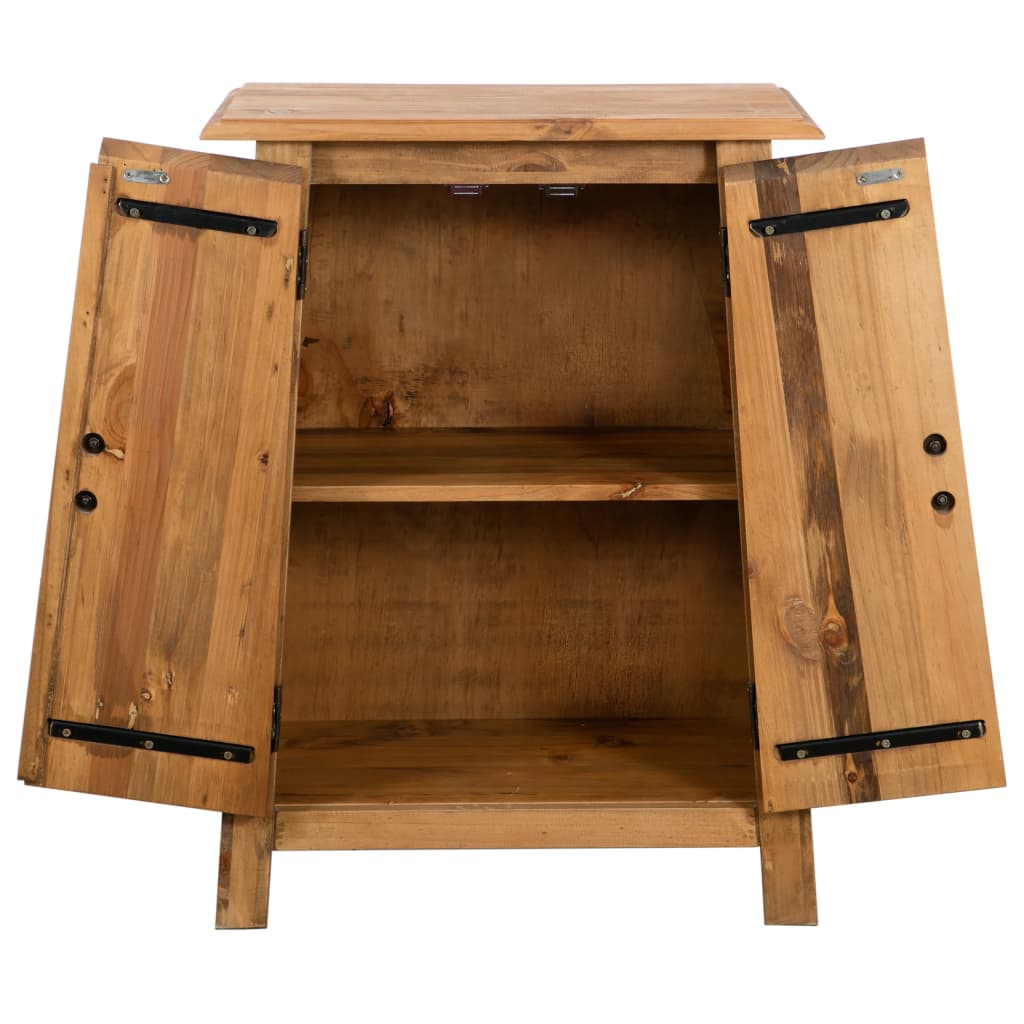Bathroom Side Cabinet Solid Pinewood 59x32x80 cm - Newstart Furniture