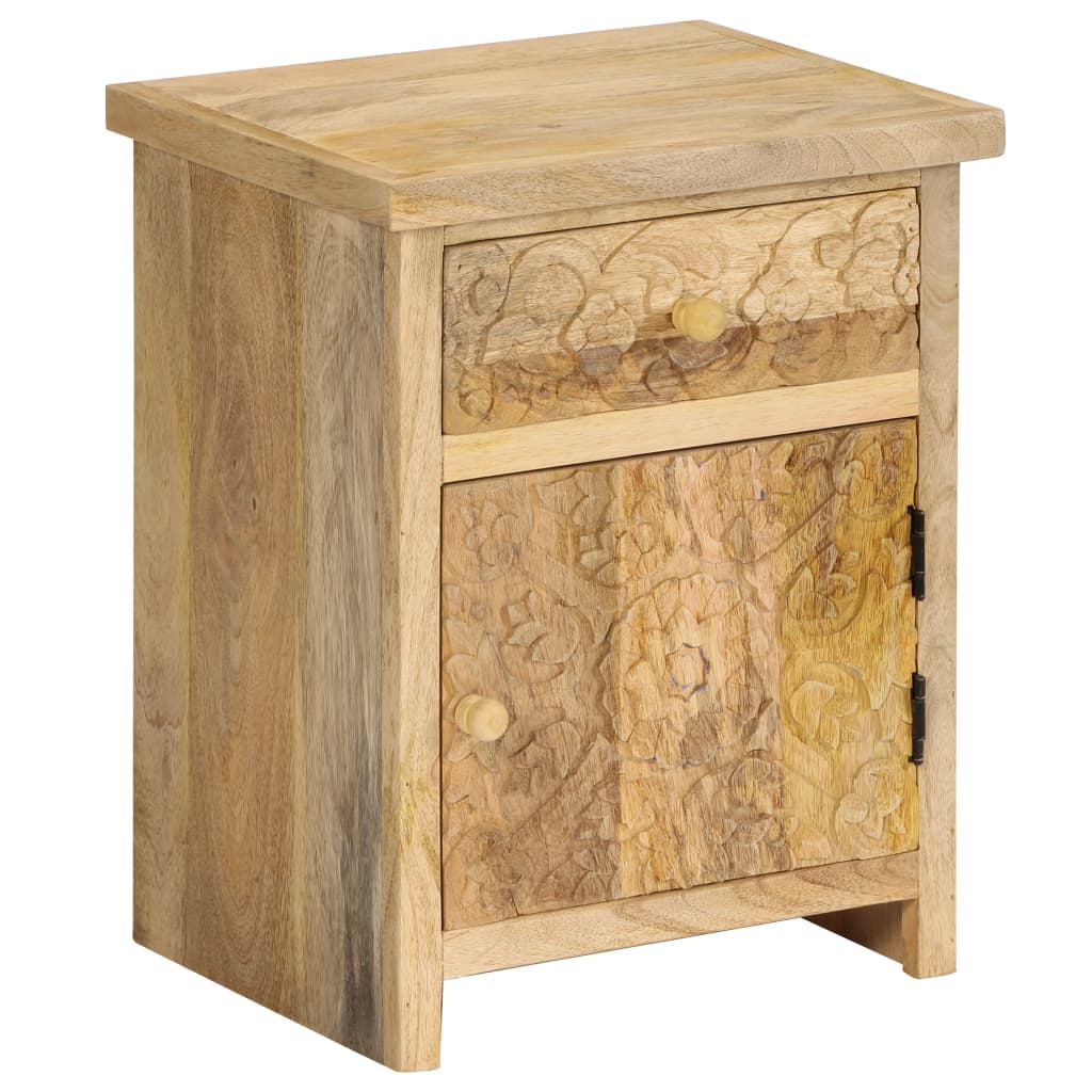 Bedside Table Solid Mango Wood 40x30x50 cm - Newstart Furniture