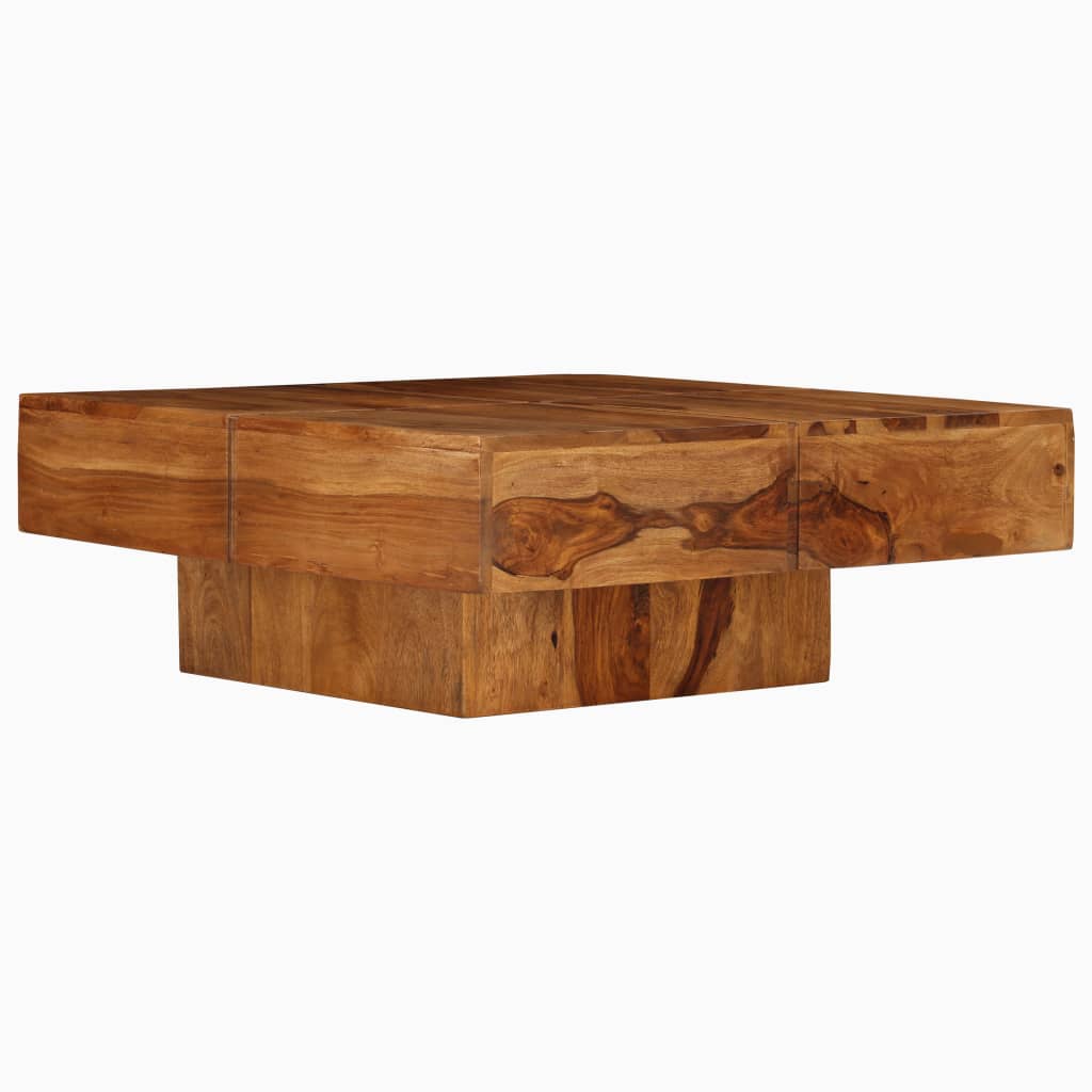 Coffee Table Solid Sheesham Wood 80x80x30 cm - Newstart Furniture