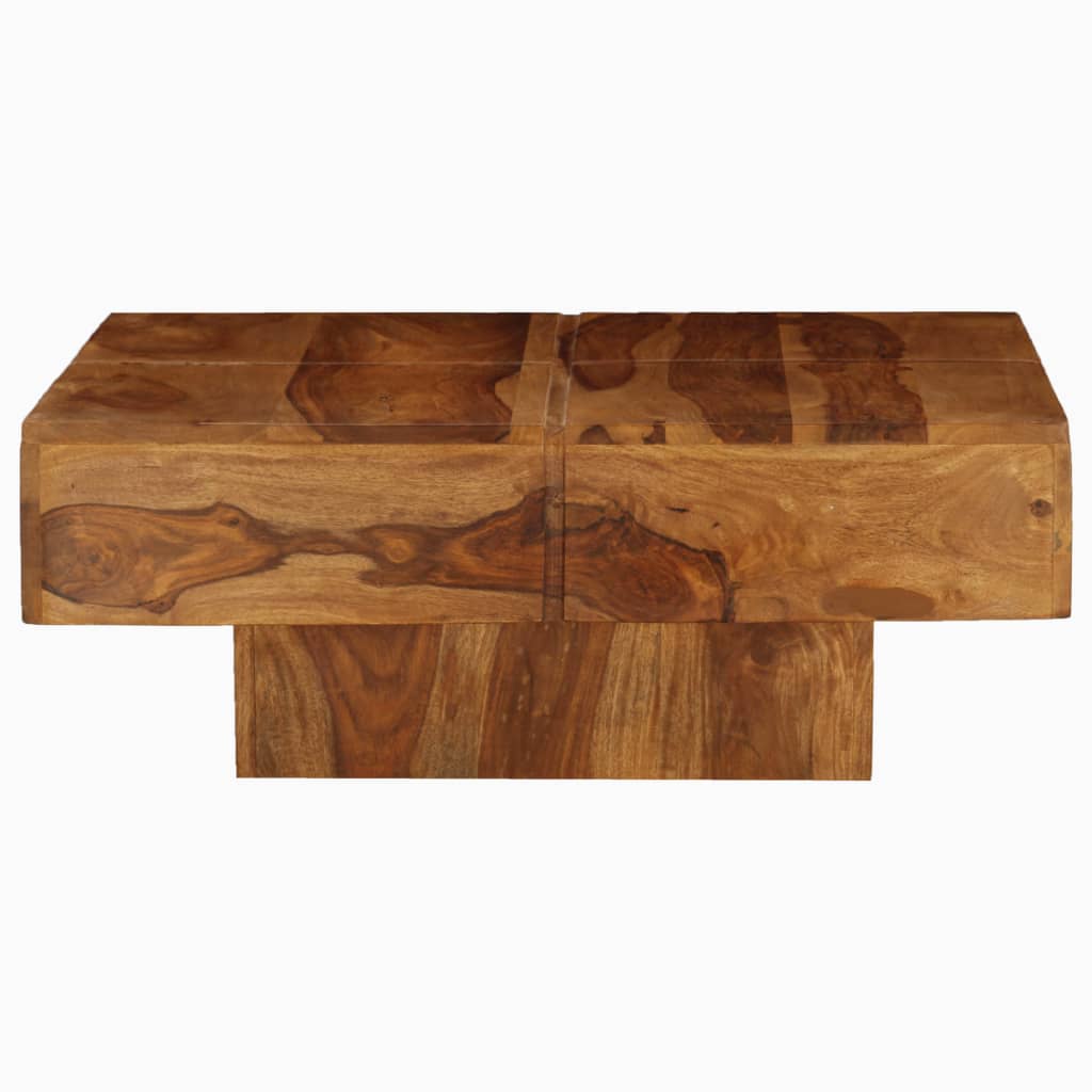 Coffee Table Solid Sheesham Wood 80x80x30 cm - Newstart Furniture