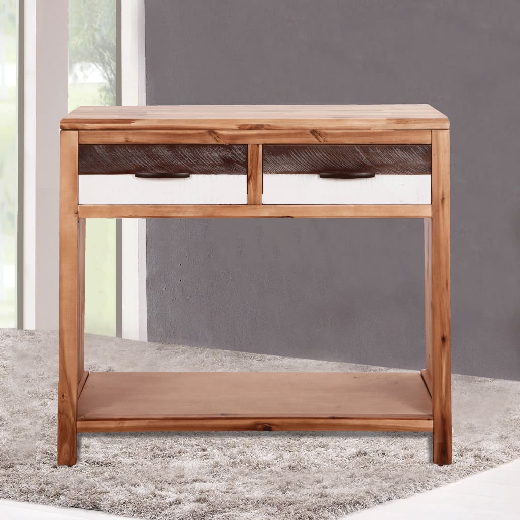 Console Table Solid Acacia Wood 86x30x75 cm - Newstart Furniture