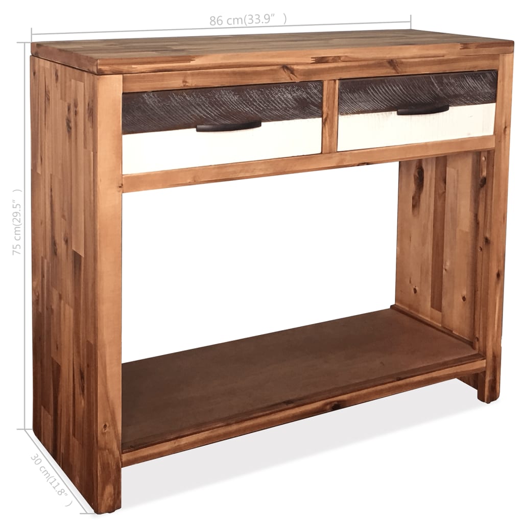 Console Table Solid Acacia Wood 86x30x75 cm - Newstart Furniture