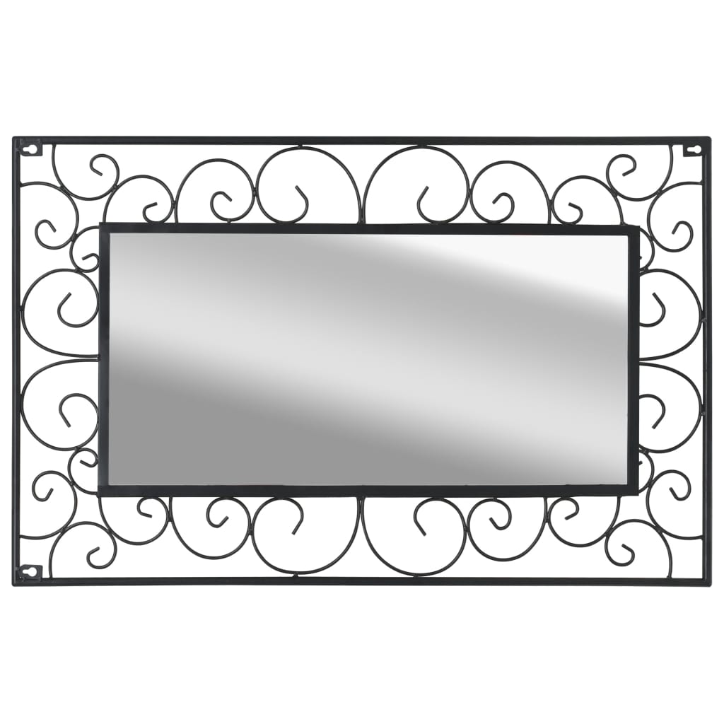 Wall Mirror Rectangular 50x80 cm Black - Newstart Furniture