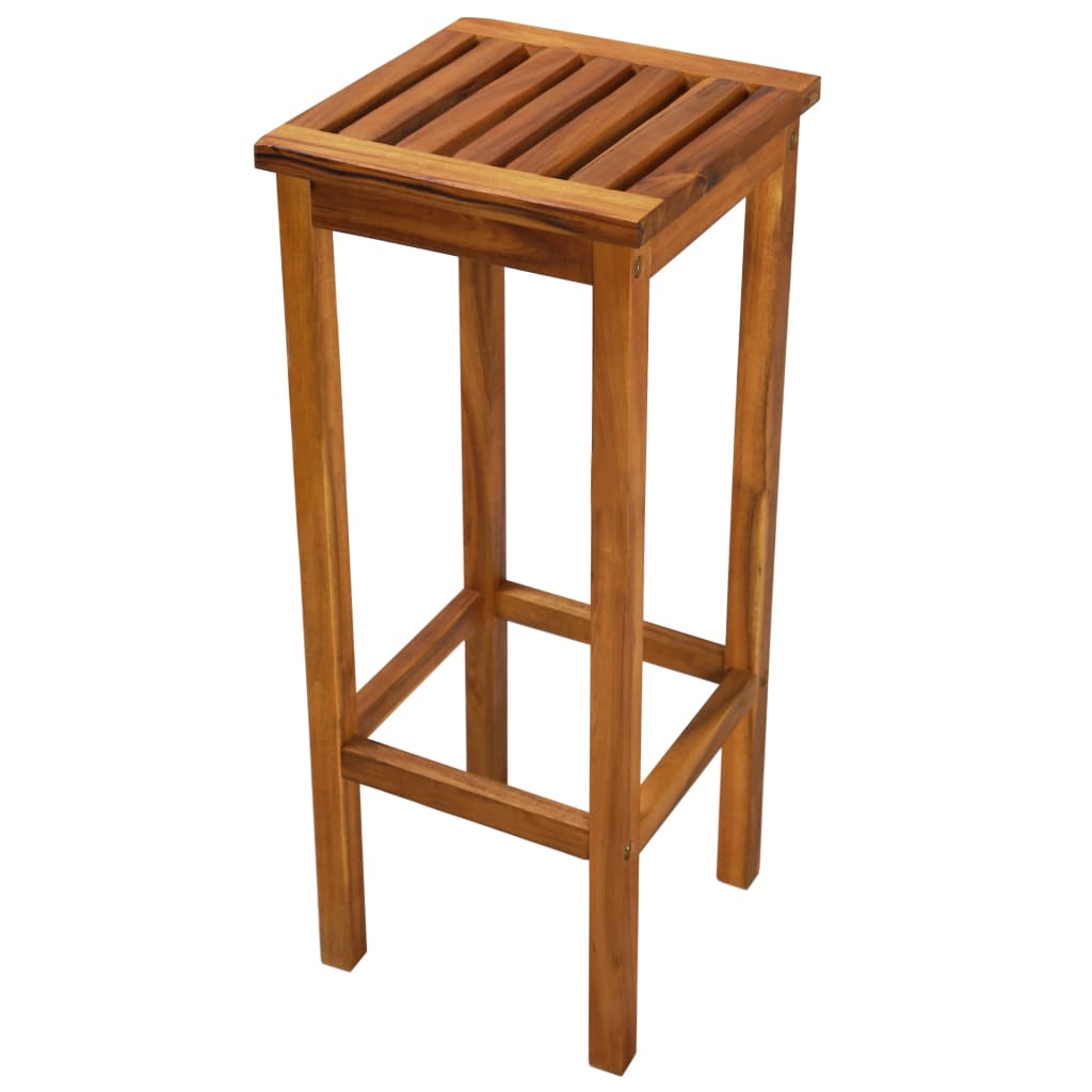Bar Chairs 2 pcs Solid Acacia Wood - Newstart Furniture