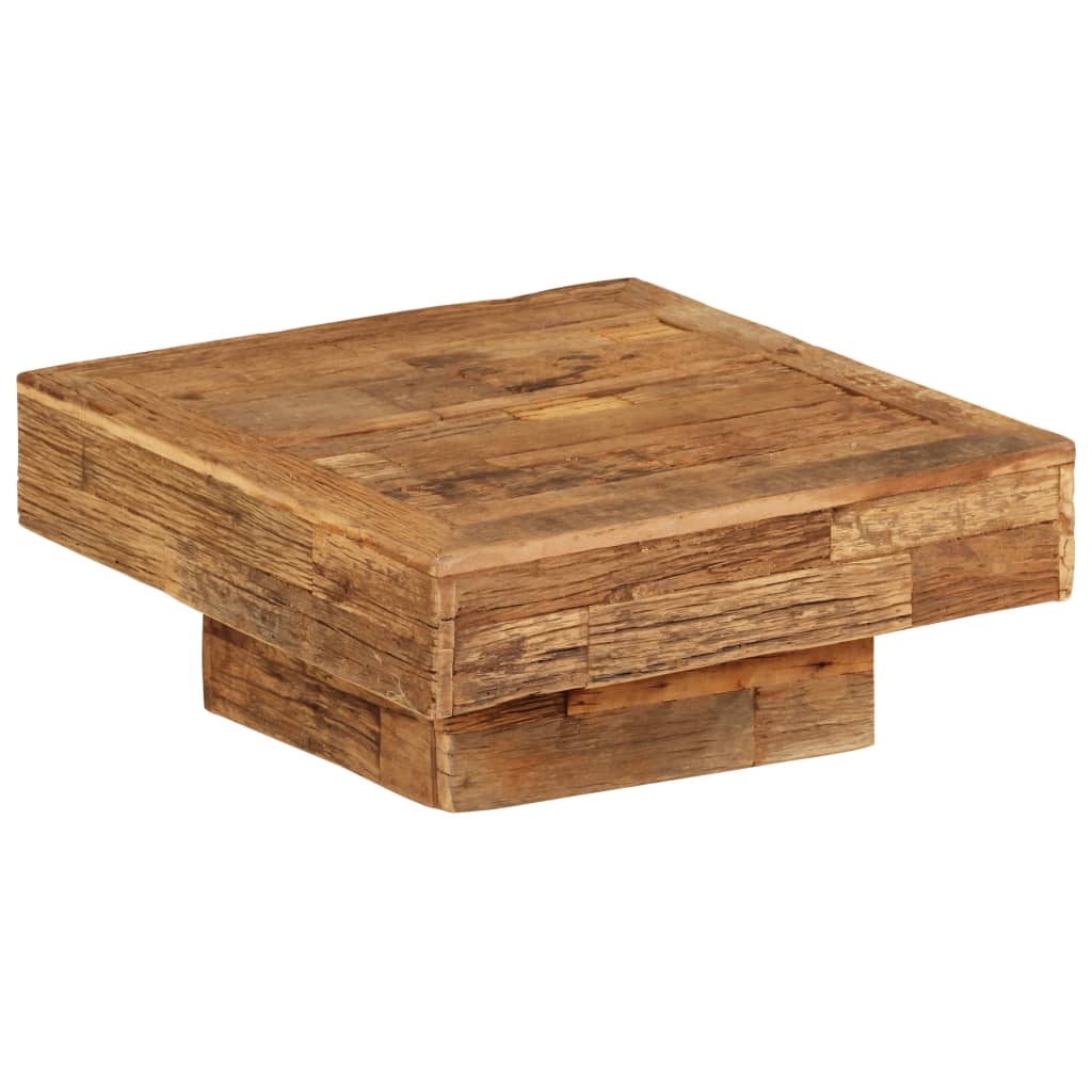 Coffee Table Solid Reclaimed Wood 70x70x30 cm - Newstart Furniture