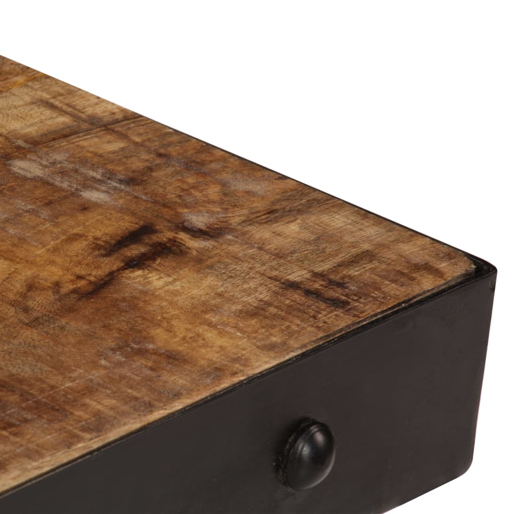 Coffee Table with Wheels Solid Mango Wood 100x60x26 cm - Newstart Furniture