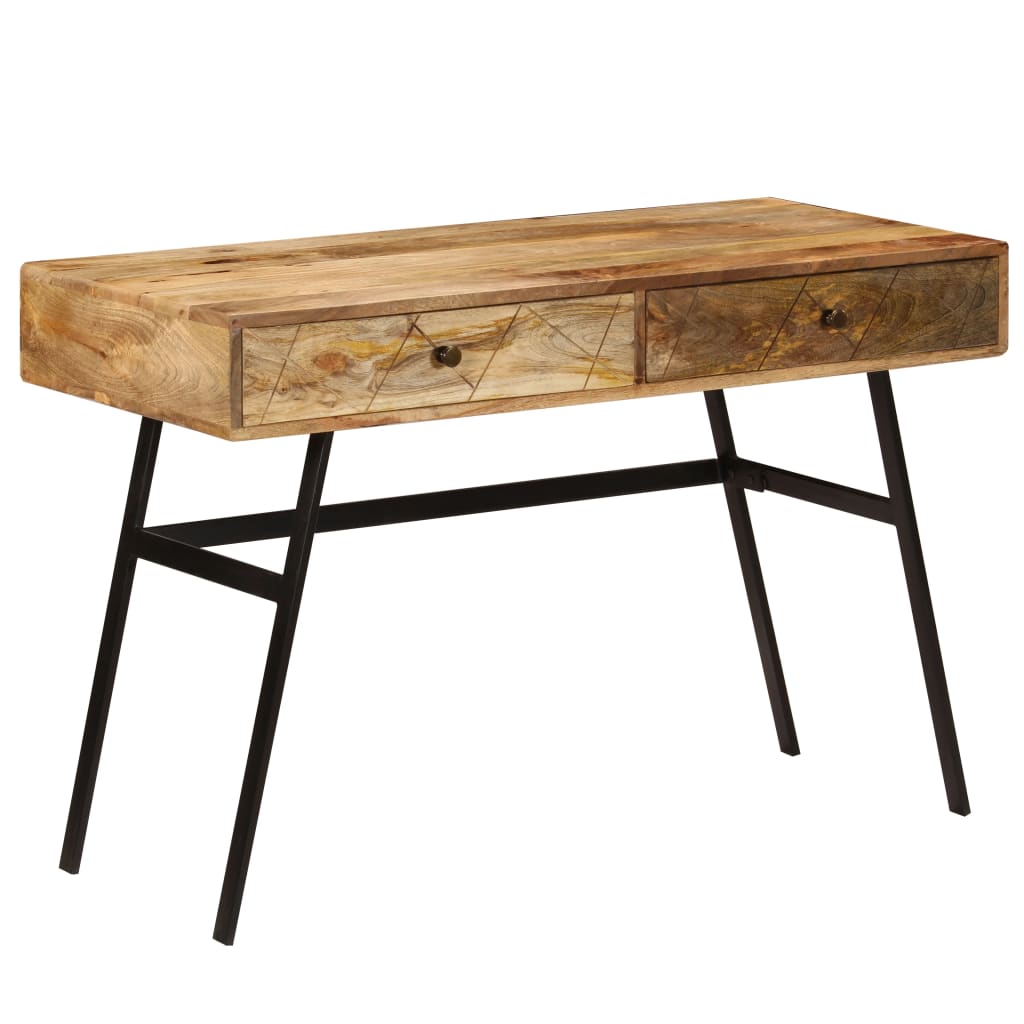 Writing Desk with Drawers Solid Mango Wood 110x50x76 cm - Newstart Furniture