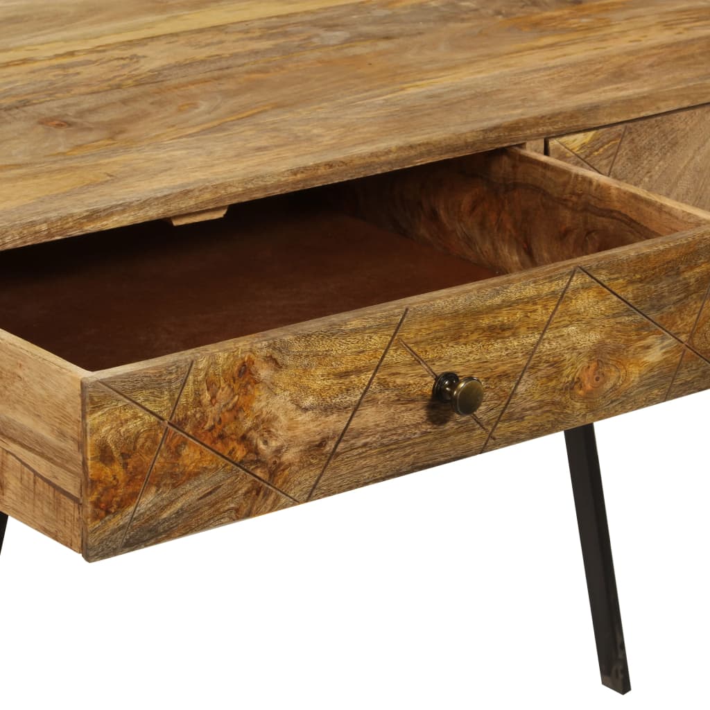 Writing Desk with Drawers Solid Mango Wood 110x50x76 cm - Newstart Furniture