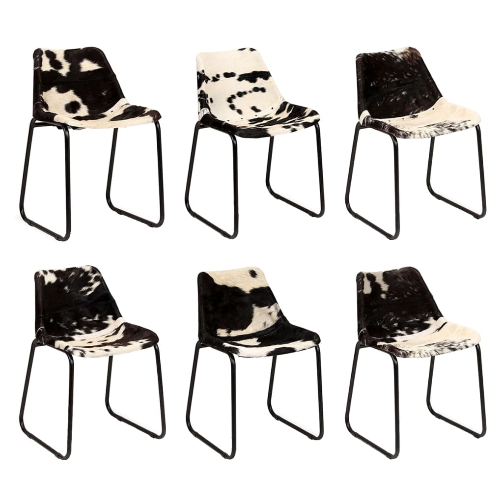 Dining Chair 6 pcs Genuine Goat Leather - Newstart Furniture