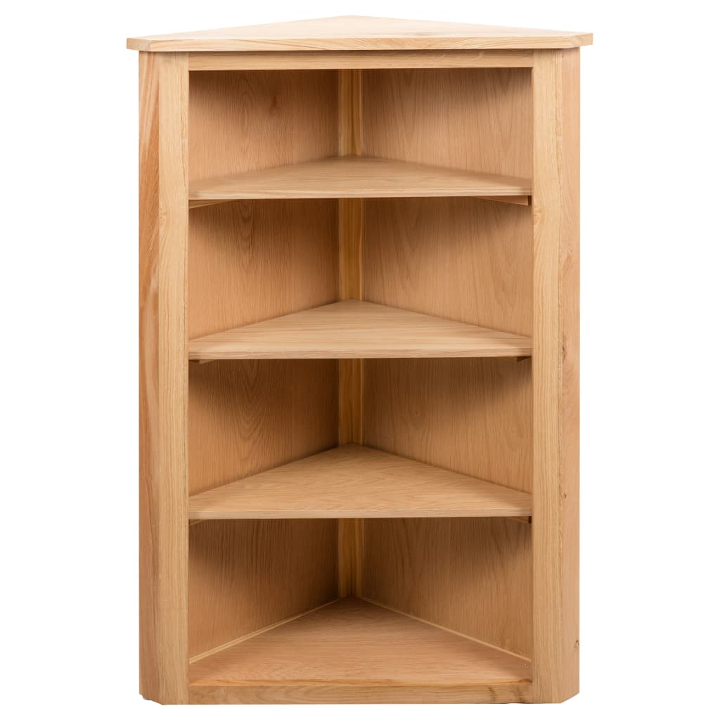 Corner Shelf 59x36x100 cm Solid Oak Wood - Newstart Furniture