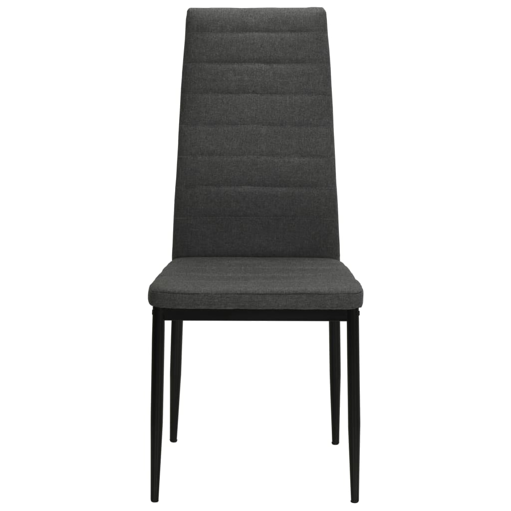 Dining Chairs 6 pcs Dark Grey Fabric - Newstart Furniture
