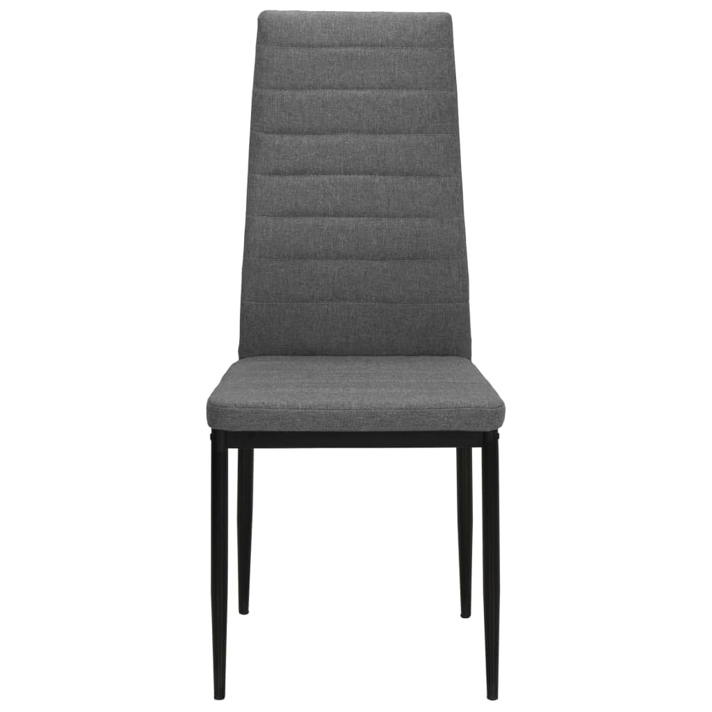 Dining Chairs 6 pcs Light Grey Fabric - Newstart Furniture