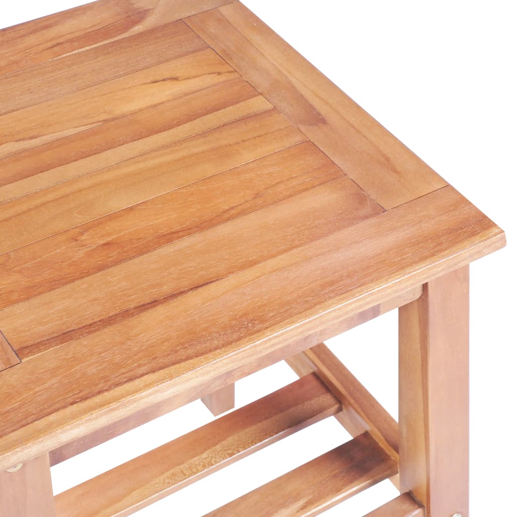 Coffee Table 40x40x50 cm Square Solid Teak - Newstart Furniture