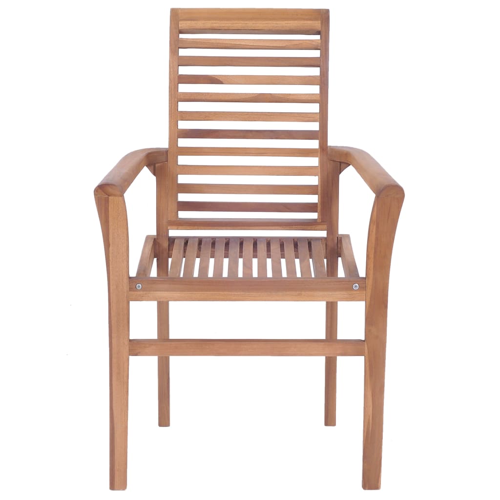 Stacking Dining Chairs 2 pcs Solid Teak - Newstart Furniture