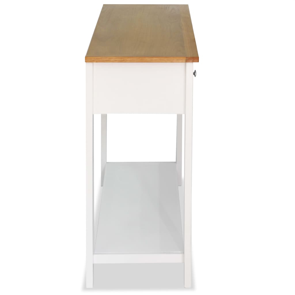 Console Table 118x35x77 cm Solid Oak Wood - Newstart Furniture