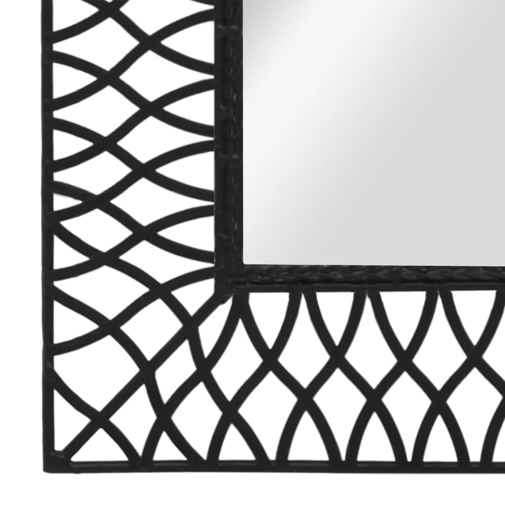 Garden Wall Mirror Arched 50x80 cm Black - Newstart Furniture
