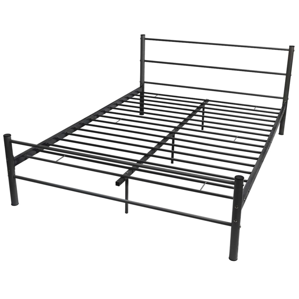 Bed Frame Black Metal Double Size - Newstart Furniture