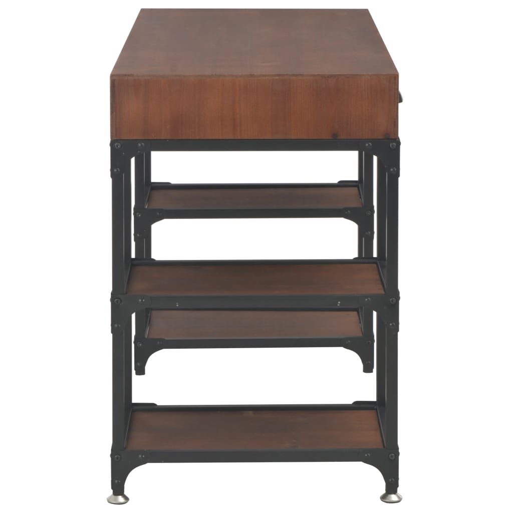 Desk with 3 Drawers 110x50x78 cm Solid Fir Wood - Newstart Furniture