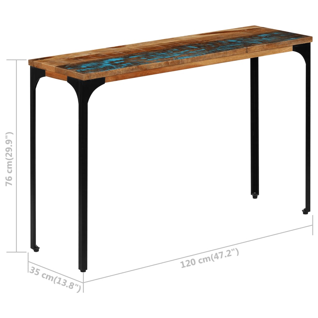 Console Table 120x35x76 cm Solid Reclaimed Wood - Newstart Furniture