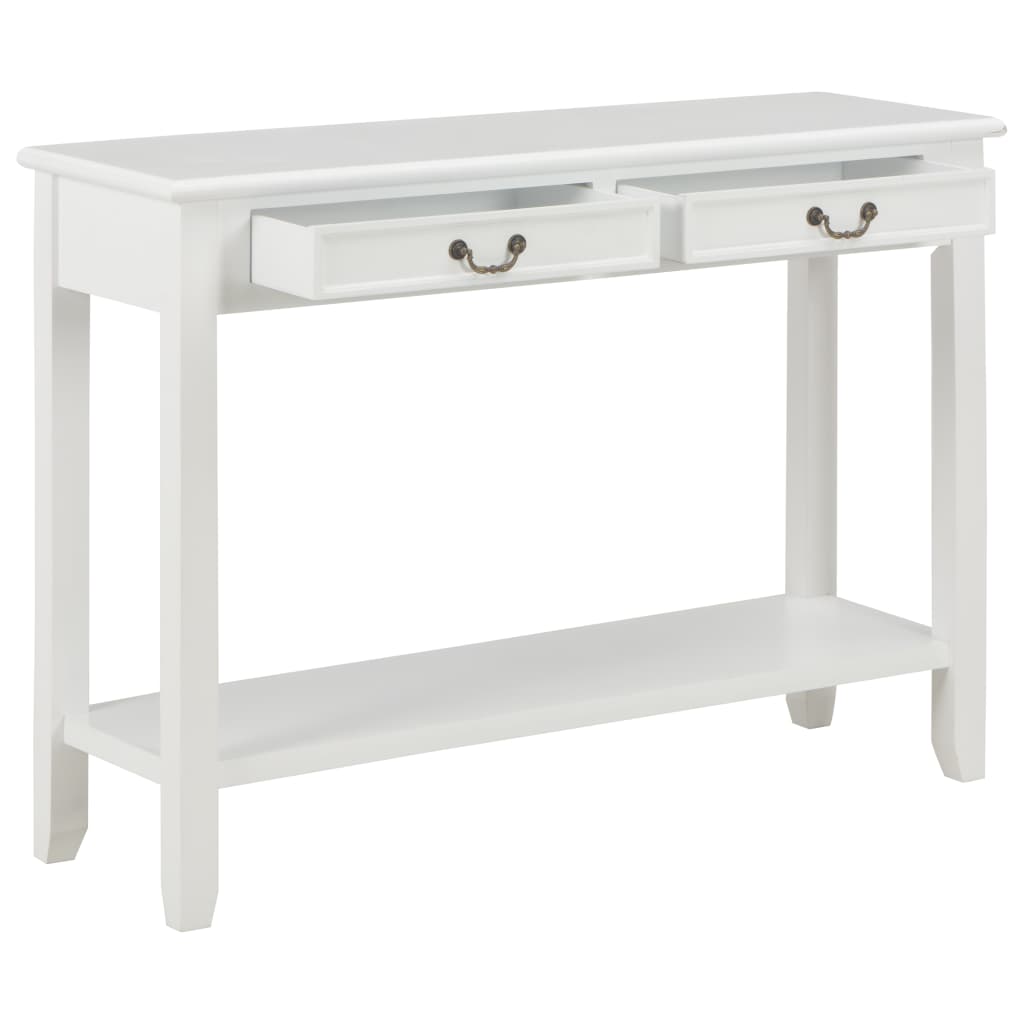 Console Table White 110x35x80 cm Wood - Newstart Furniture