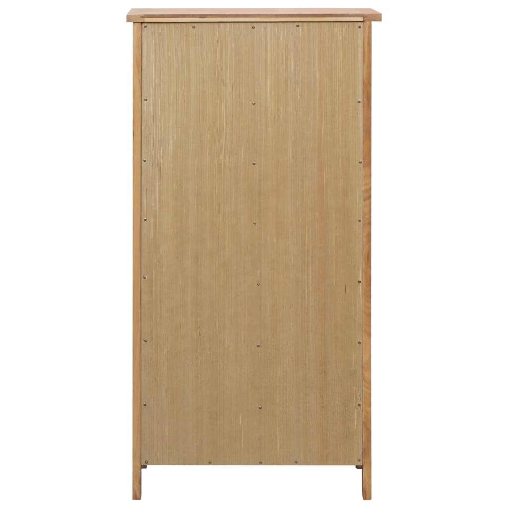 Wine Cabinet 56x32x110 cm Solid Oak Wood - Newstart Furniture