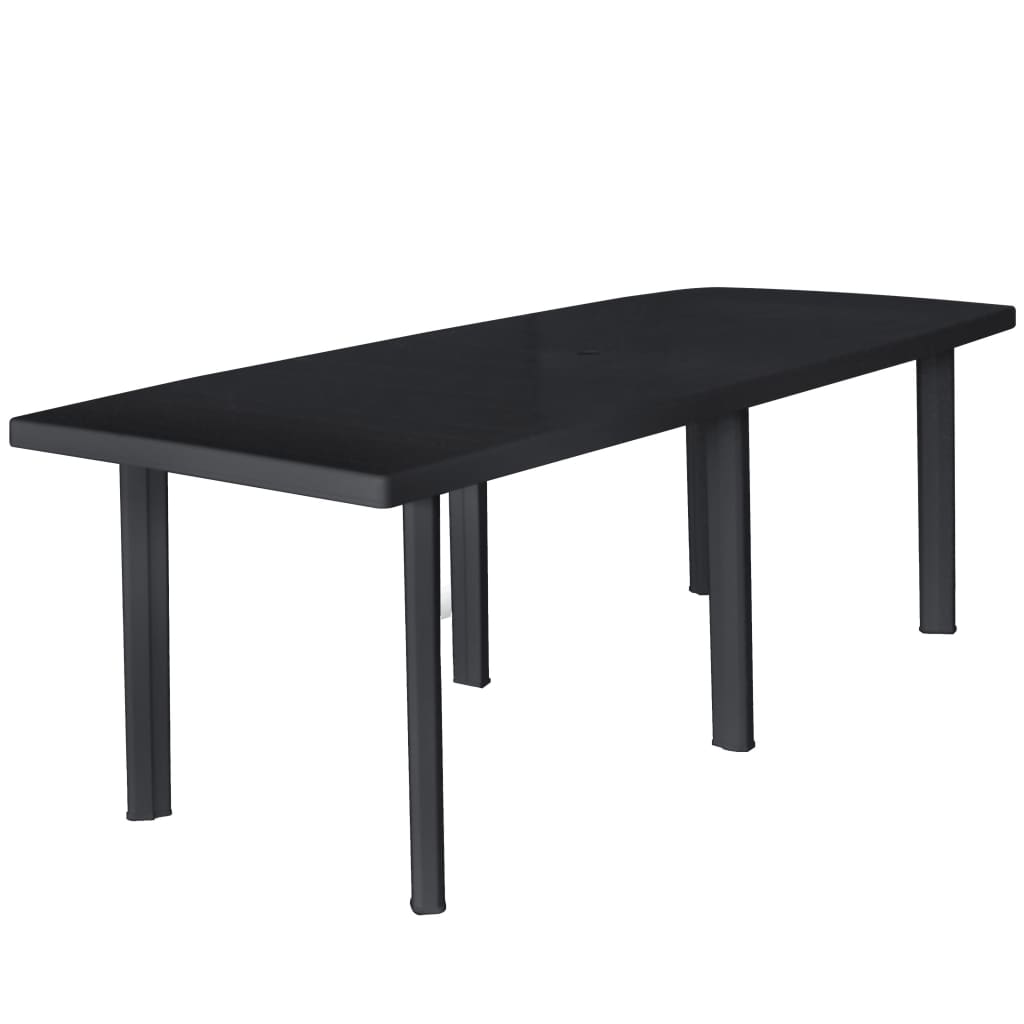 Garden Table Anthracite 216x90x72 cm Plastic - Newstart Furniture