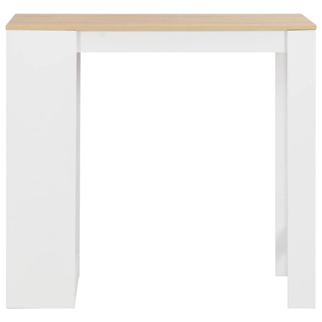Bar Table with Shelf White 110x50x103 cm - Newstart Furniture
