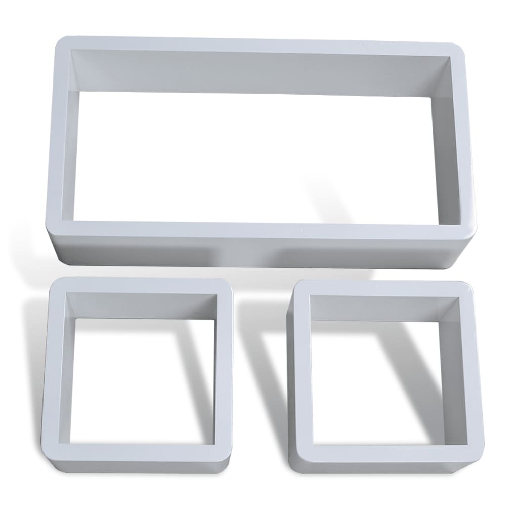 Wall Cube Shelves 6 pcs White - Newstart Furniture