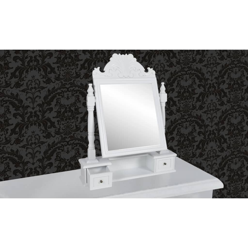Vanity Makeup Table with Rectangular Swing Mirror MDF - Newstart Furniture