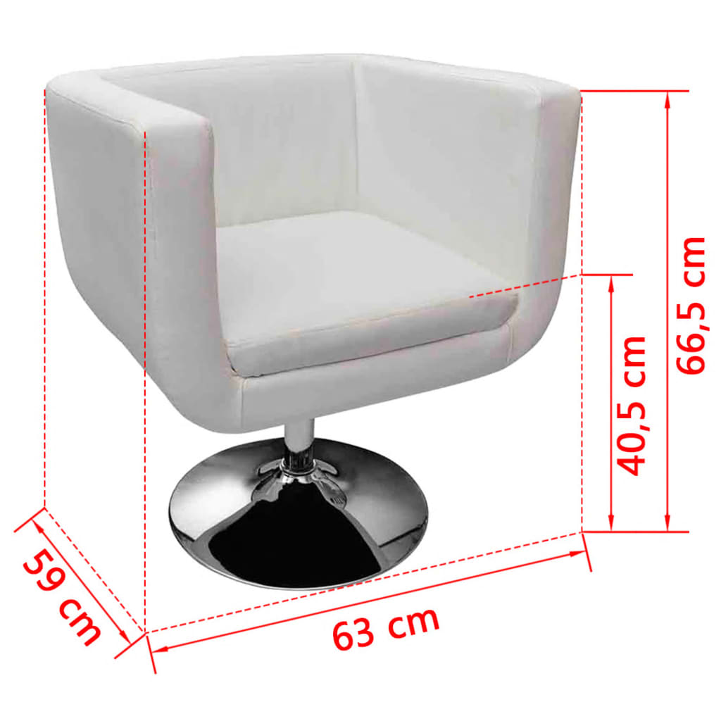 Bar Stool White Faux Leather - Newstart Furniture