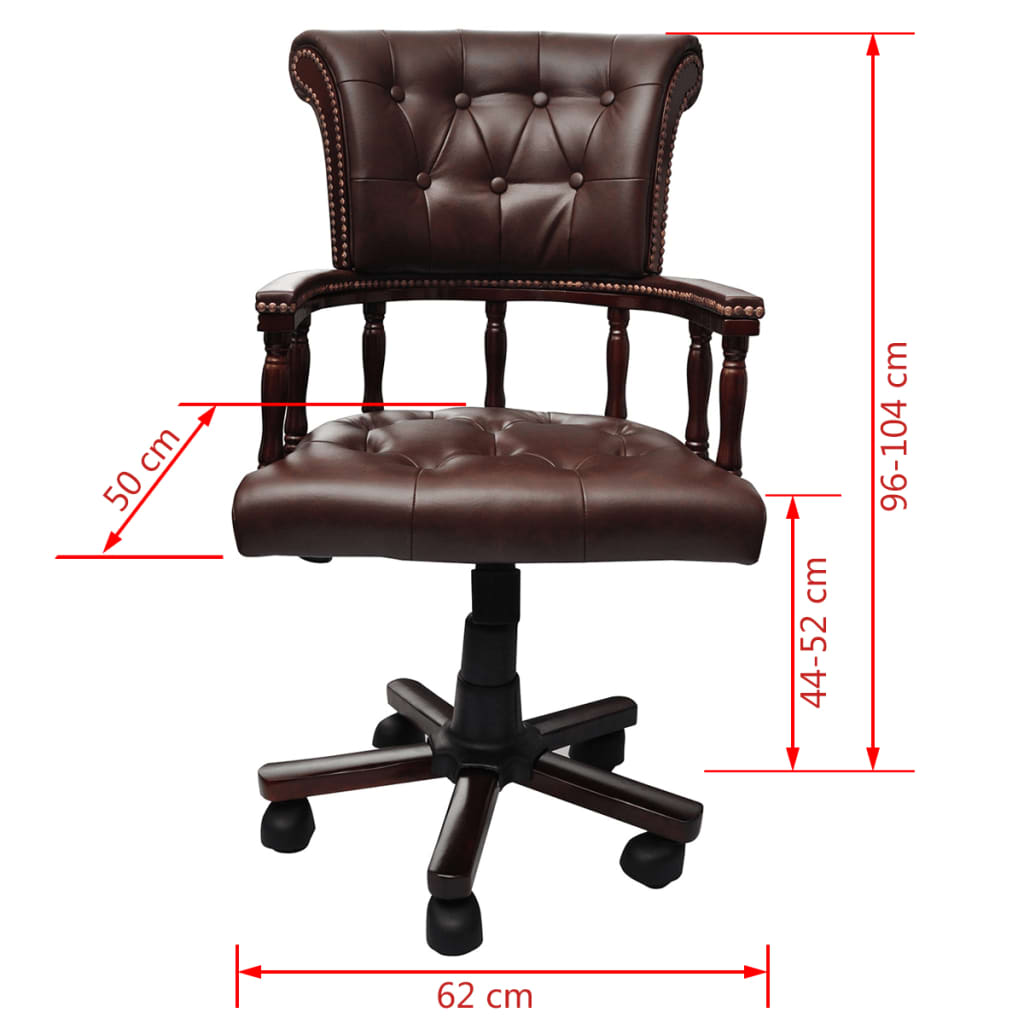 Swivel Office Chair Brown - Newstart Furniture