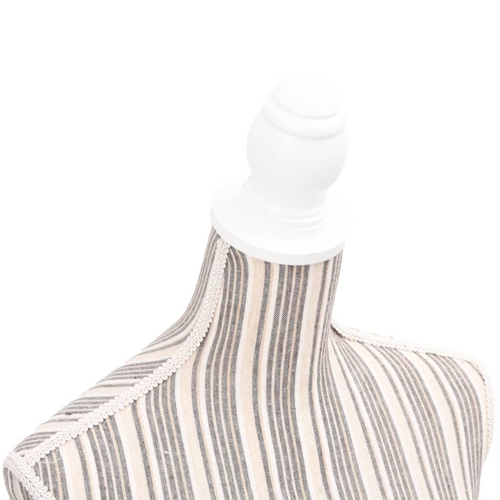 Ladies Bust Display Mannequin Linen With Stripes - Newstart Furniture