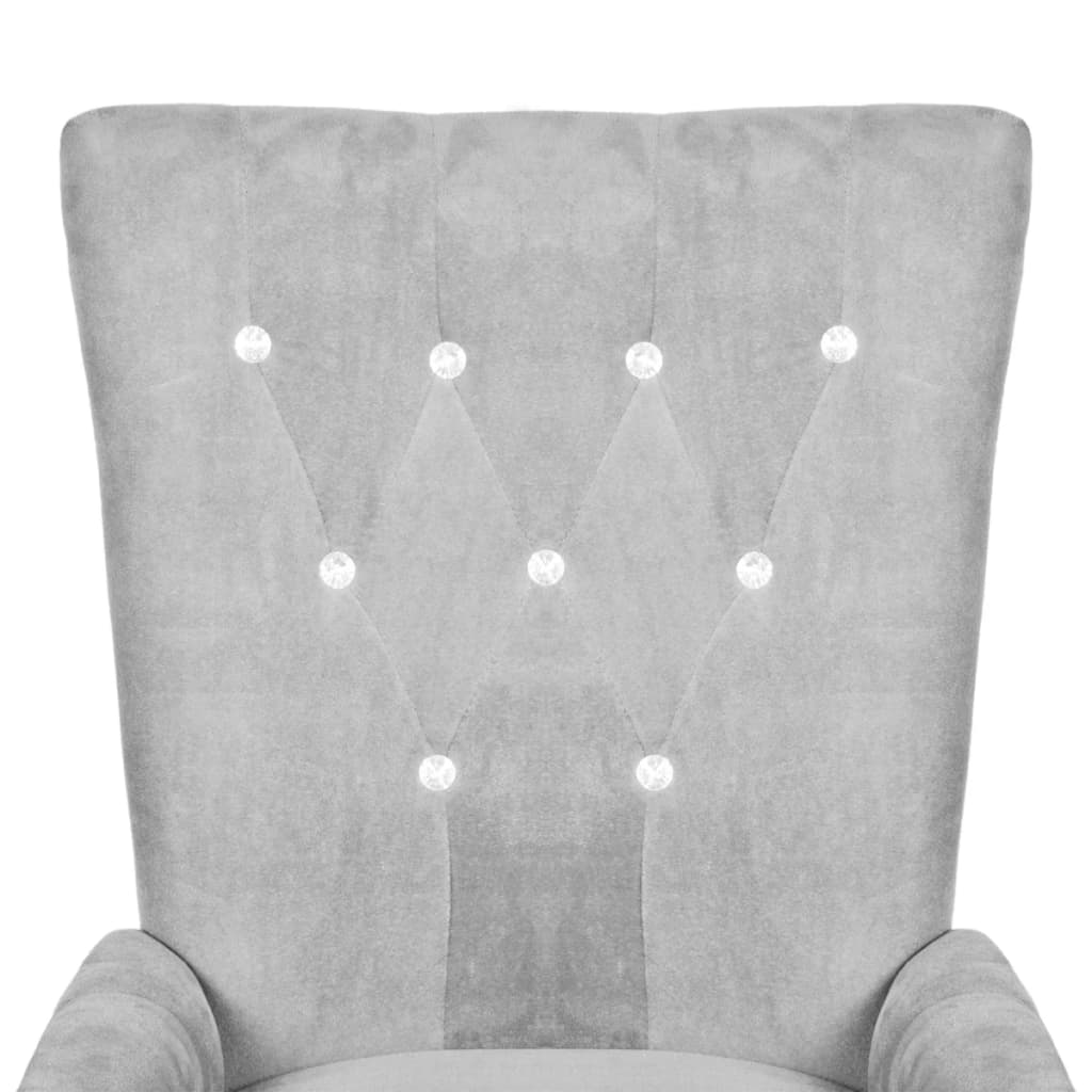 Armchair Silver Velvet - Newstart Furniture