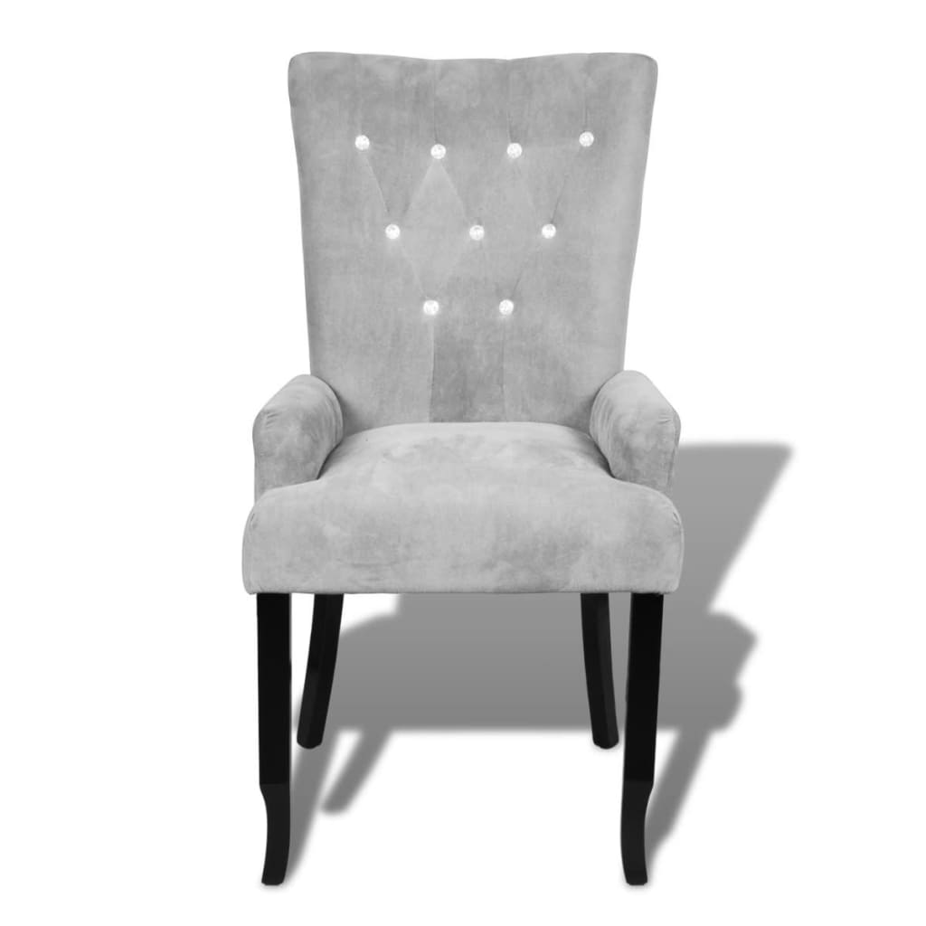 Armchair Silver Velvet - Newstart Furniture