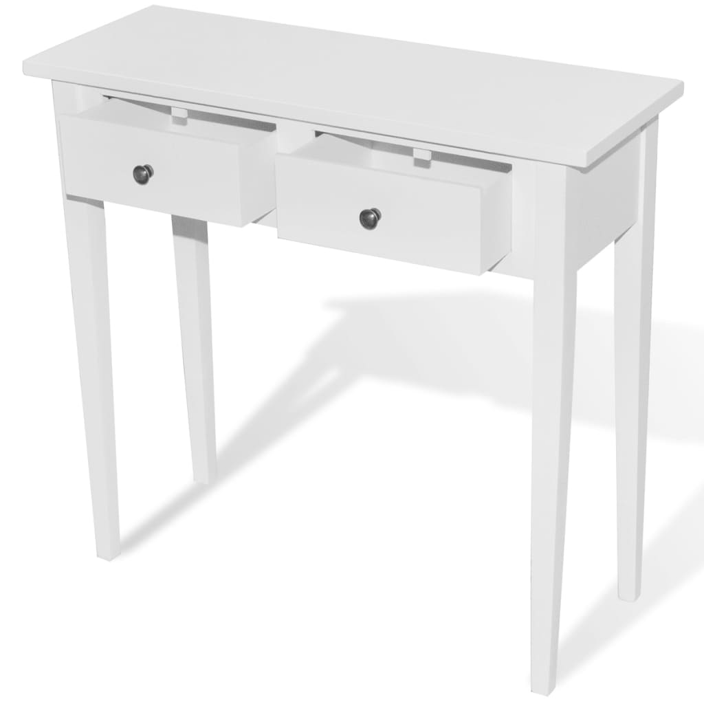 Dressing Console Table with Two Drawers White - Newstart Furniture