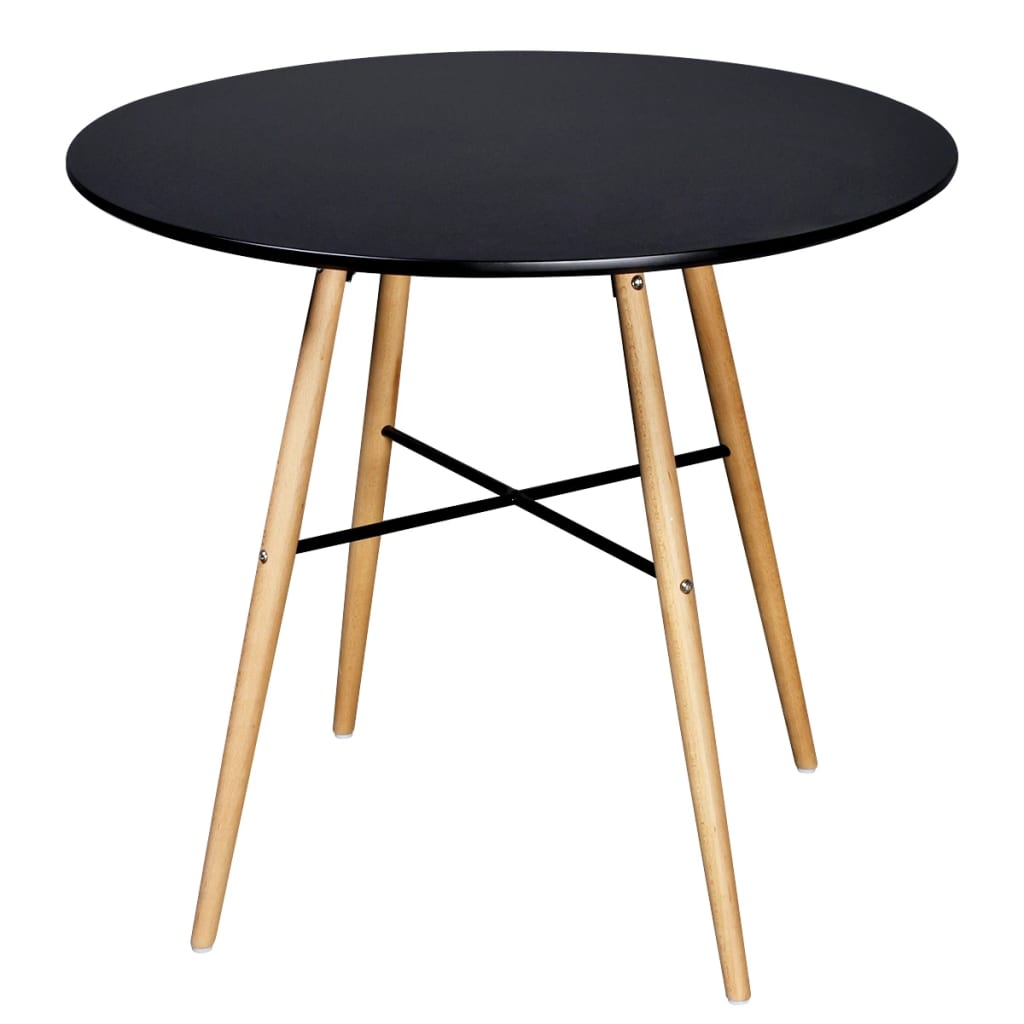 Dining Table MDF Round Black - Newstart Furniture