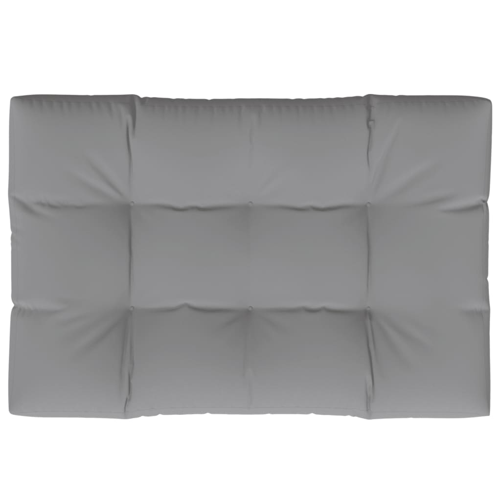 Pallet Cushion 120 x 80 x 10 cm Grey Fabric