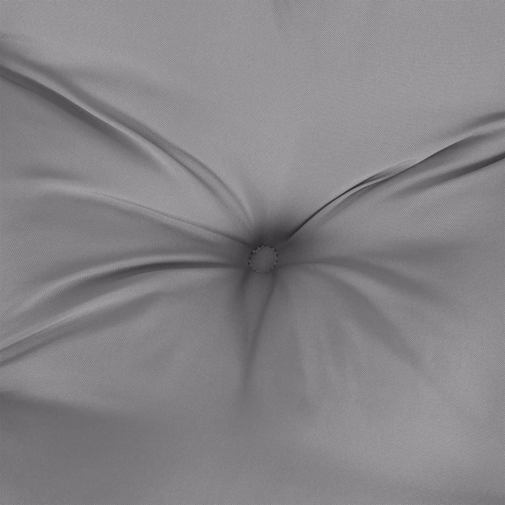 Pallet Cushion 120 x 80 x 10 cm Grey Fabric