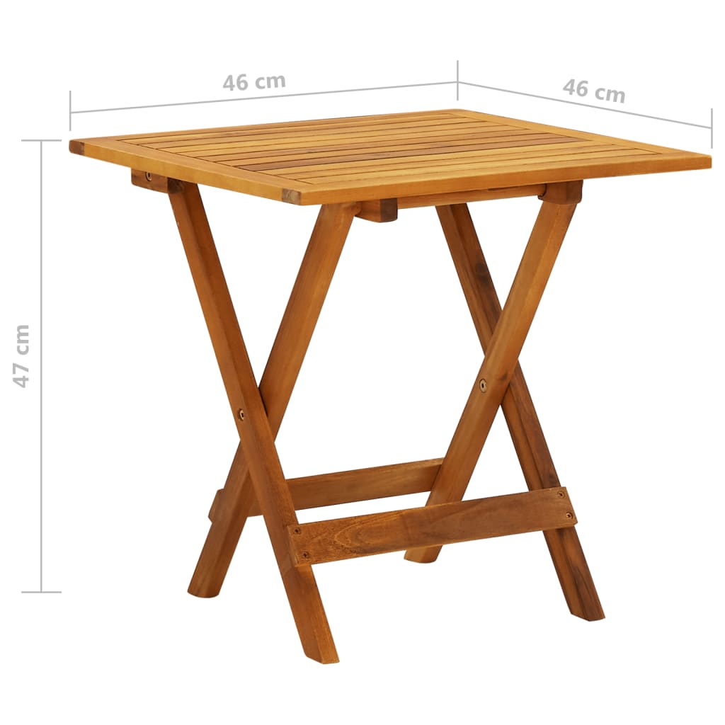 Bistro Table 46x46x47 cm Solid Acacia Wood - Newstart Furniture