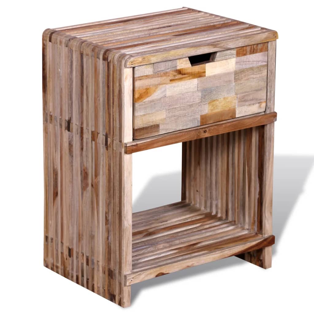 Nightstand with Drawer Reclaimed Teak Wood - Newstart Furniture