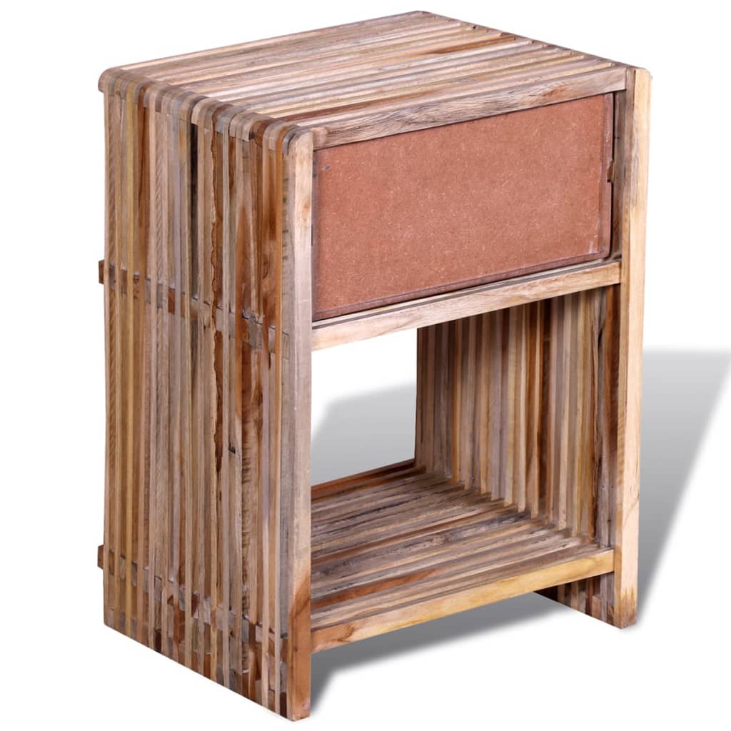 Nightstand with Drawer Reclaimed Teak Wood - Newstart Furniture