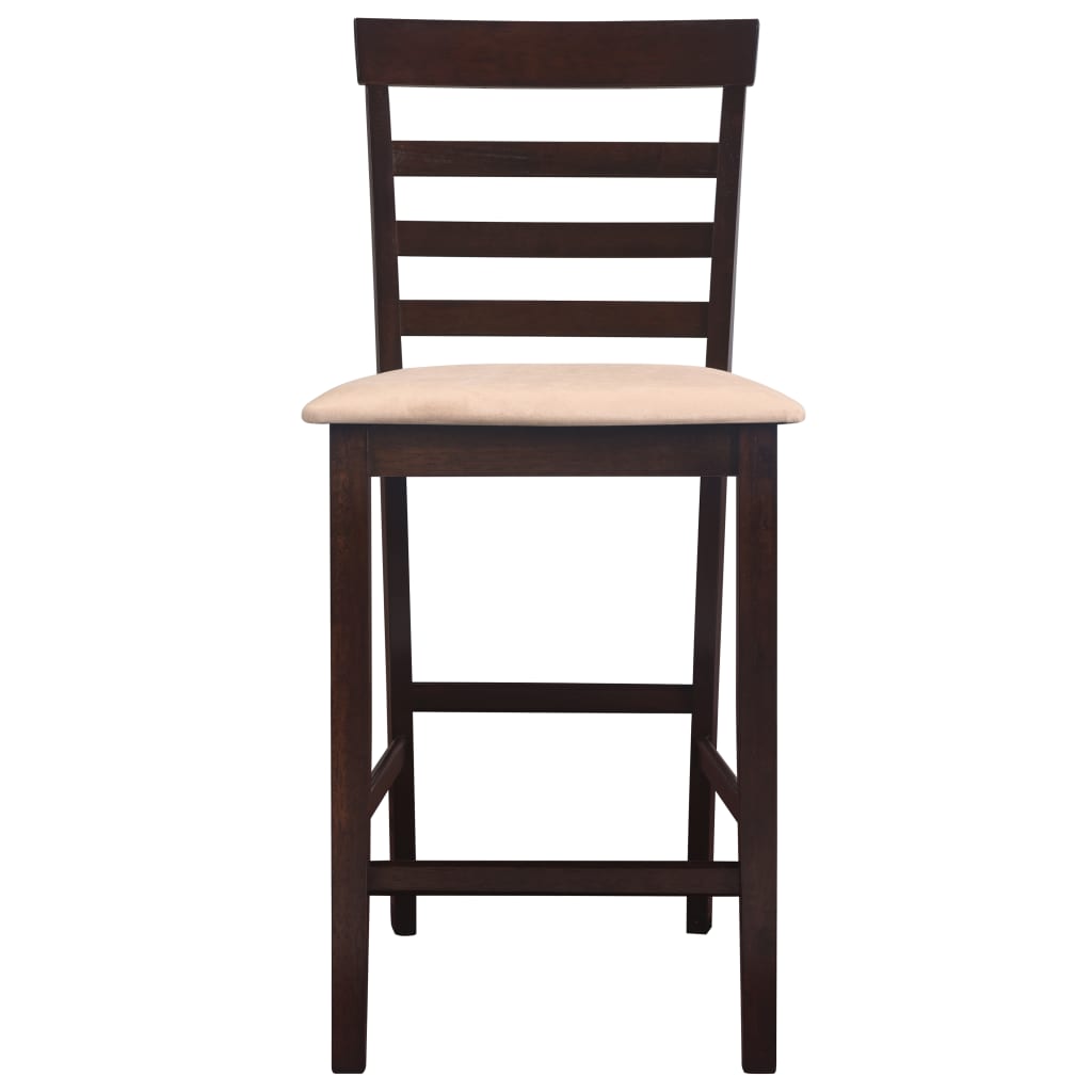 Brown Wooden Bar Table and 4 Bar Chairs Set - Newstart Furniture