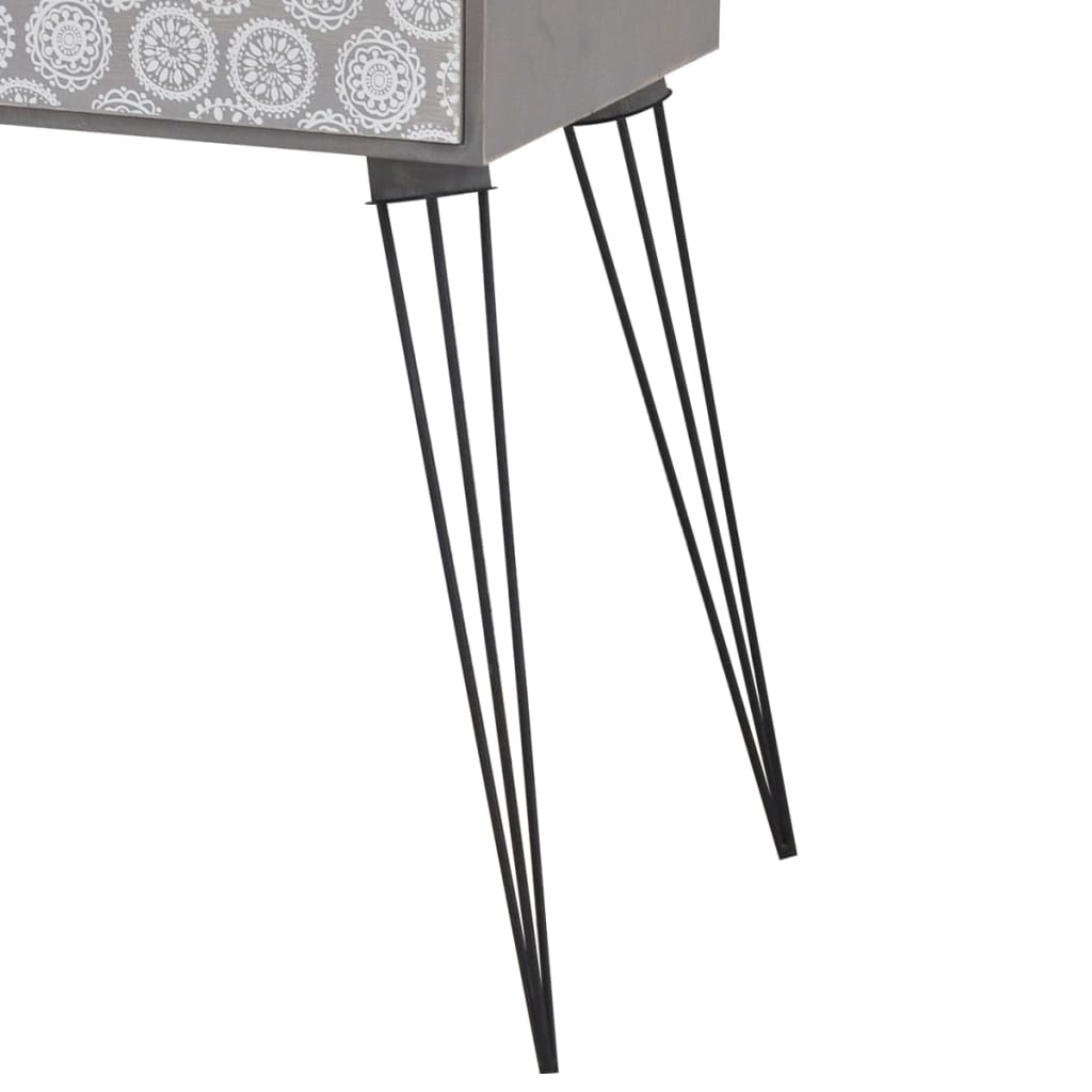 Nightstand with 1 Drawer Rectangular Grey - Newstart Furniture